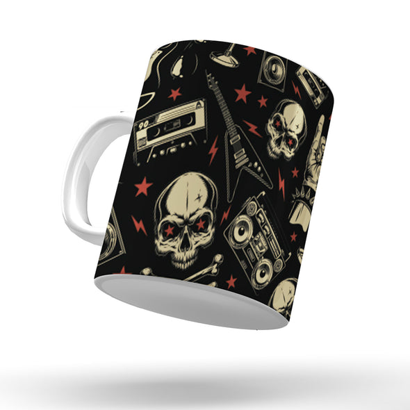 Caneca Divertida Caveiras e Rock!