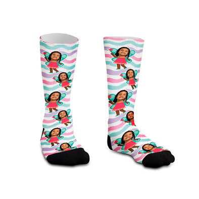 Meia Personalizada Infantil Fadinha
