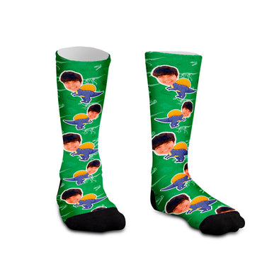 Meia Personalizada Infantil Espinossauro