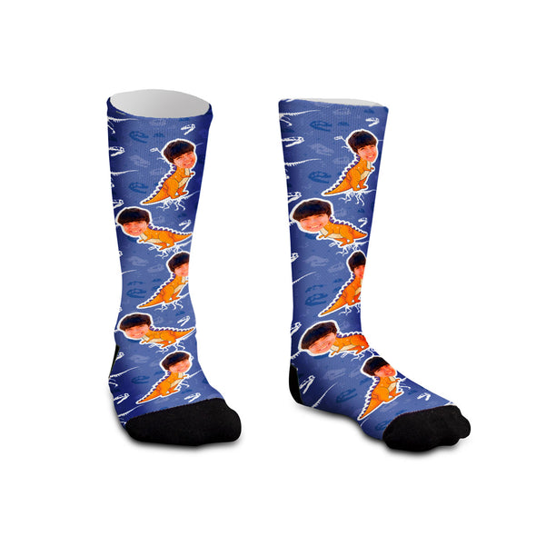 Meia Personalizada Infantil T-Rex