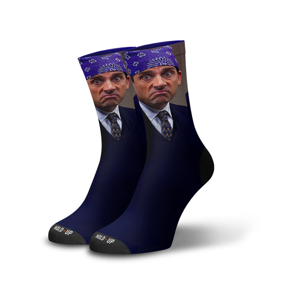Meia Cano Alto Estampada Prision Mike p1