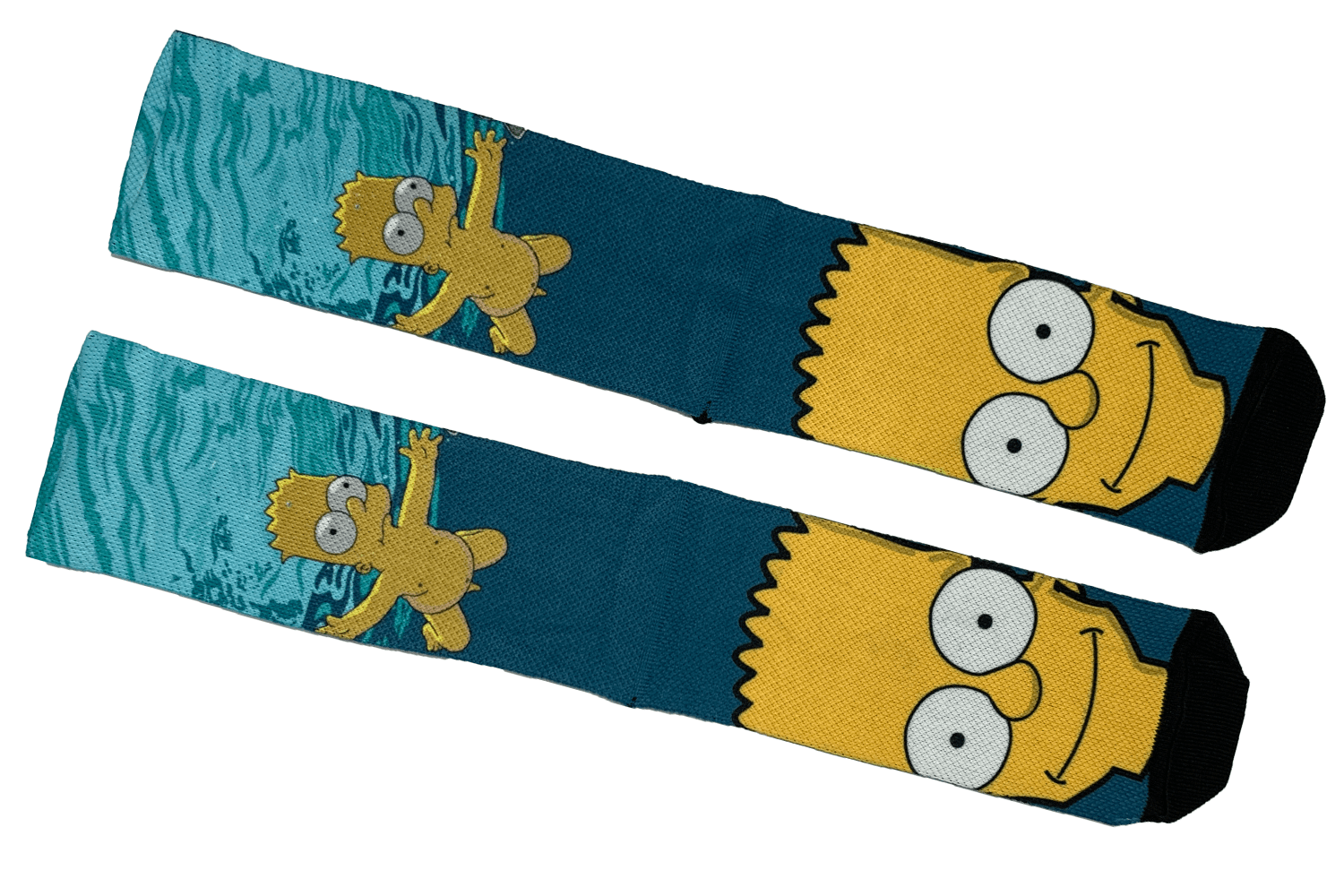 Meia Cano Alto Estampada Bart Nirvana frente