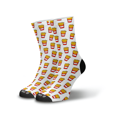 Meia Cano Alto Estampada Batatinha Frita Mini