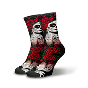 Meia Cano Alto Estampada La Catrina p1