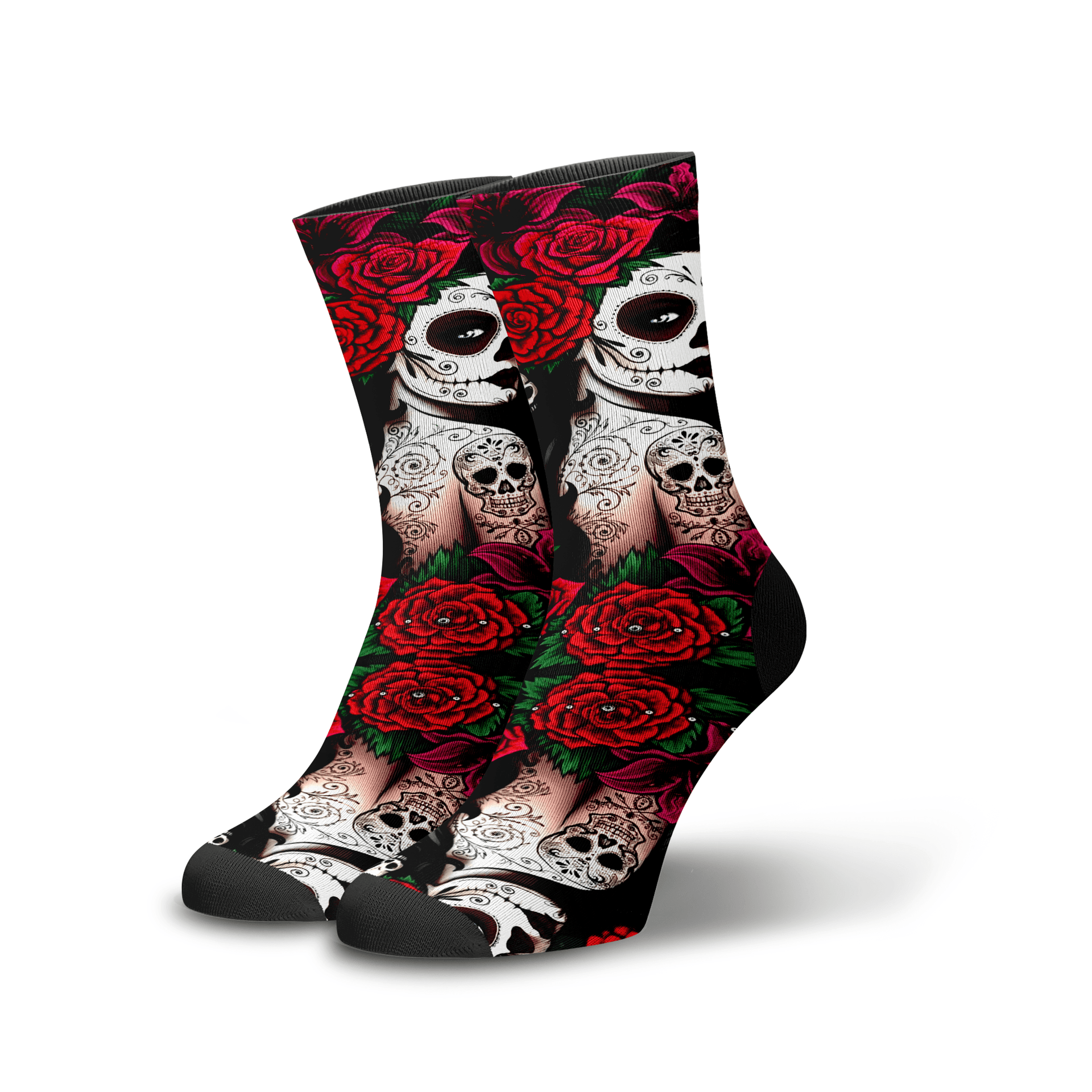 Meia Cano Alto Estampada La Catrina p1