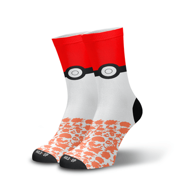 Meia Cano Alto Estampada Pokebola p1
