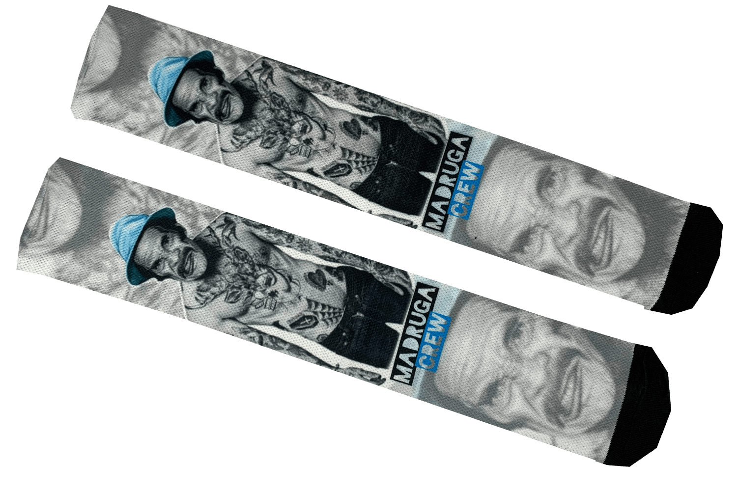 Meia Cano Alto Estampada Seu Madruga Tattoo frente