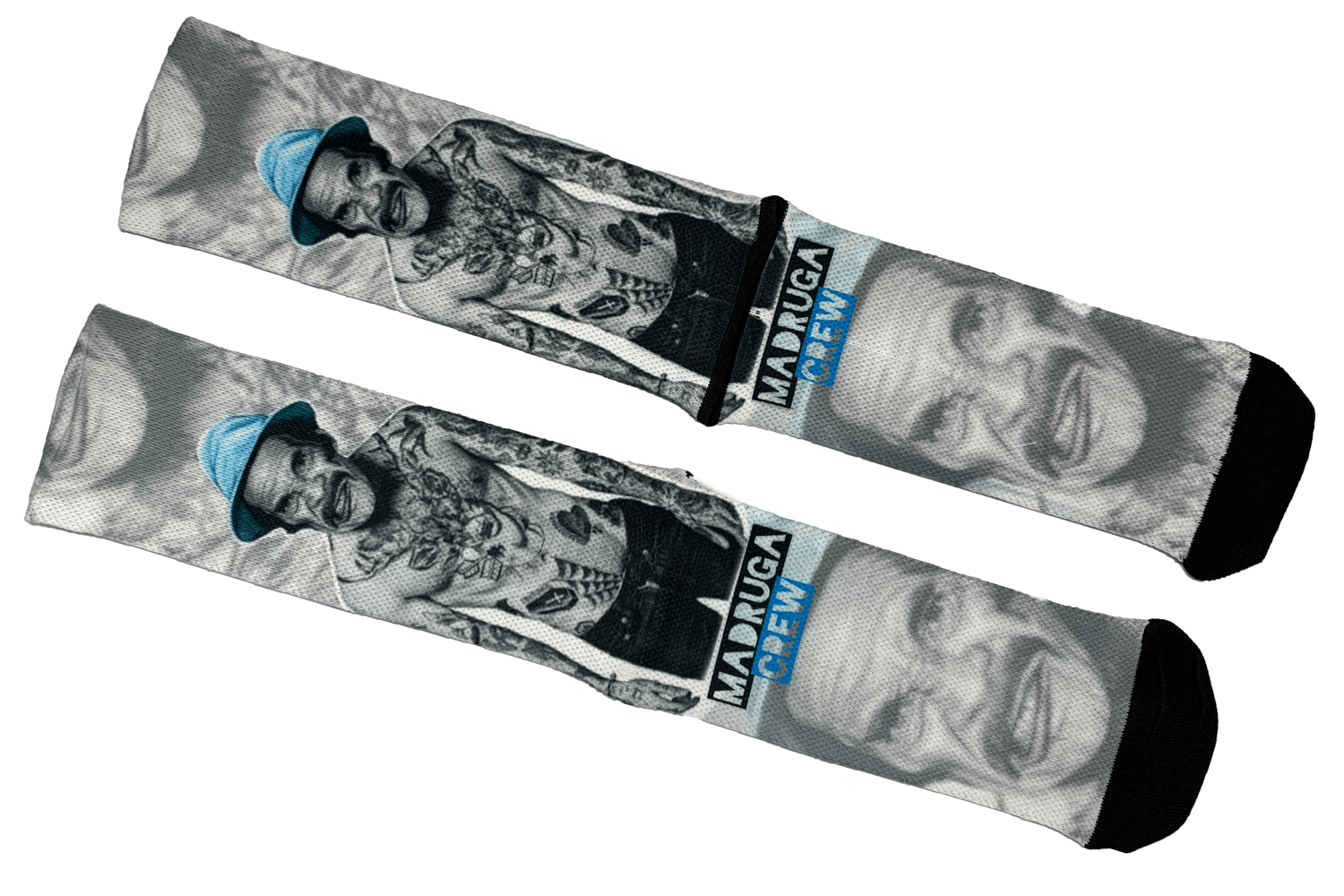 Meia Cano Alto Estampada Seu Madruga Tattoo verso