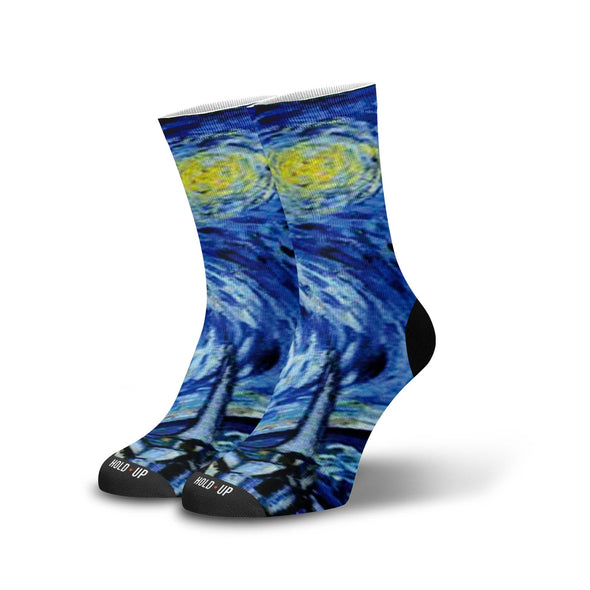 Meia Cano Alto Estampada Starry Night p1