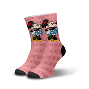 Meia Cano Alto Estampada Minnie Vintage p1