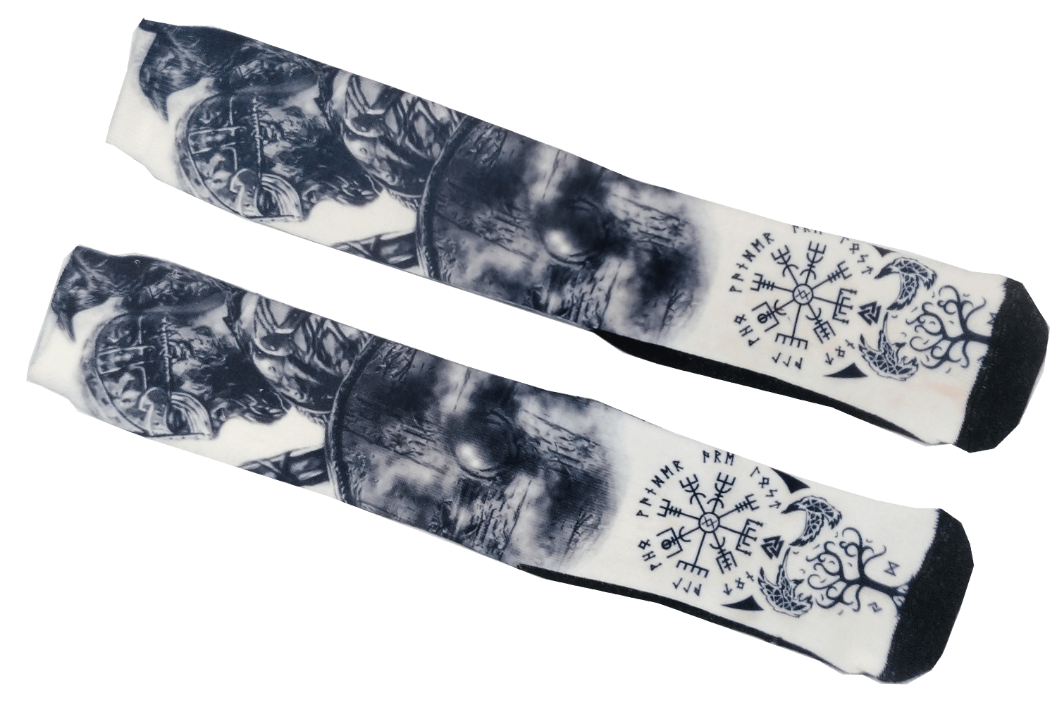 Meias de Cano Alto Estampadas com Viking frente