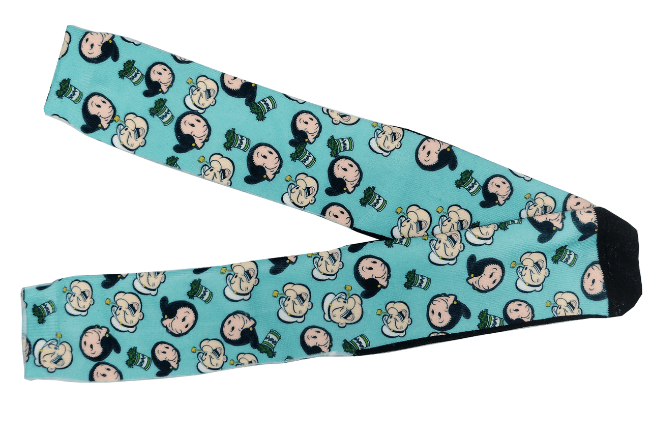 Meias de Cano Alto Estampadas com Popeye & Olivia cruzado