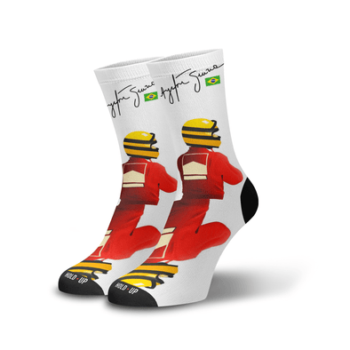 Meia Cano Alto Estampada Ayrton Senna p1
