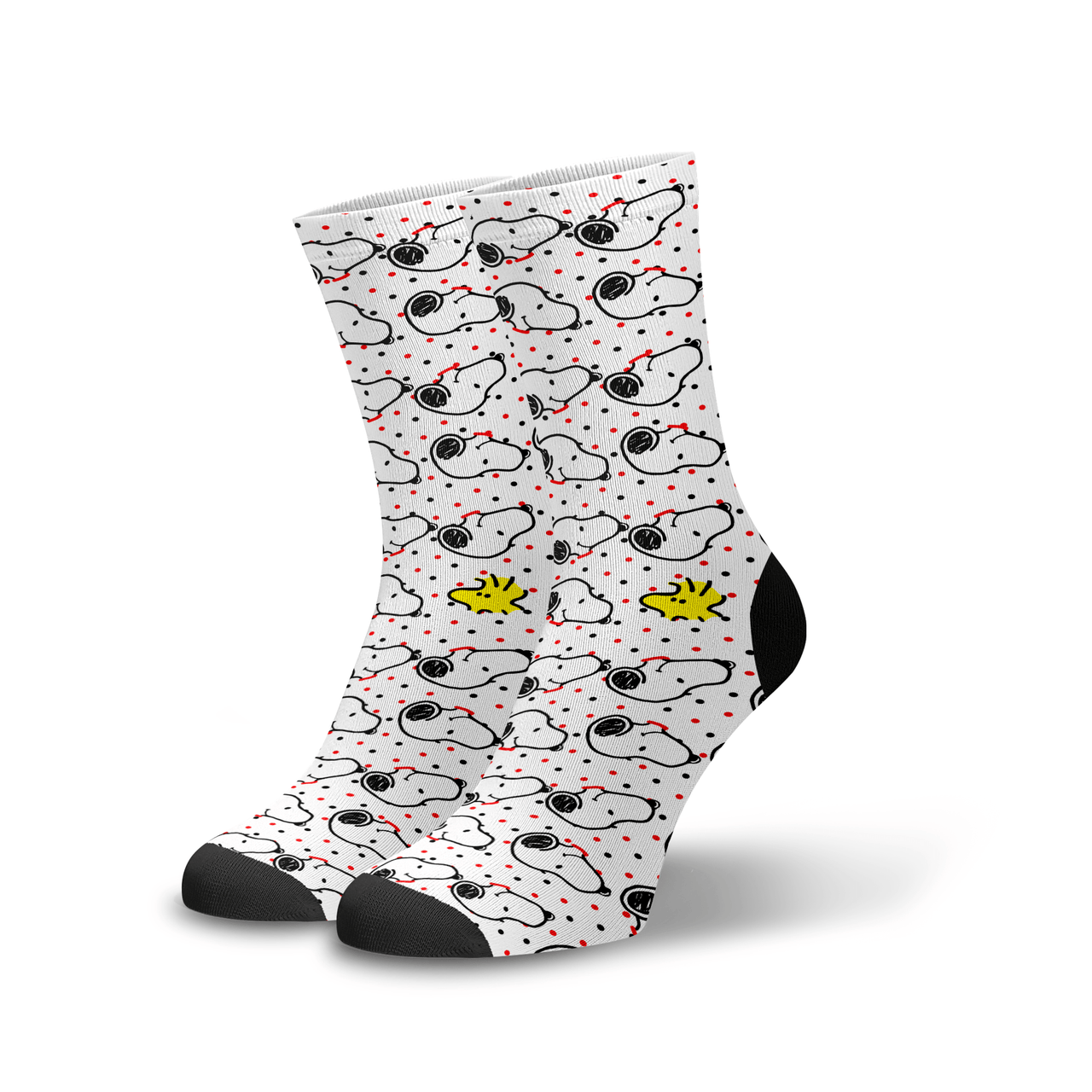 Meia Cano Alto Estampada Snoopy & Woodstock