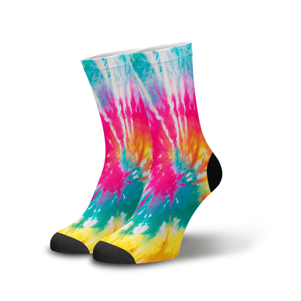 Meia Cano Alto Estampada Tie Dye Riscos p1