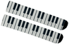 Meia Cano Alto Estampada Piano frente