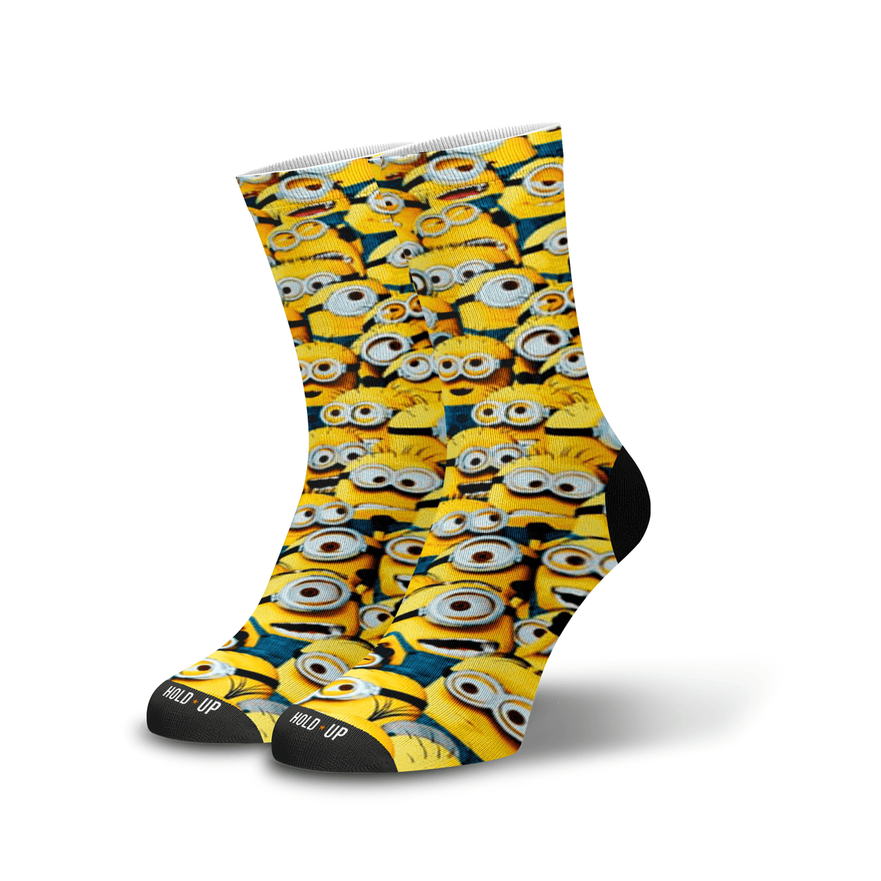 Meia Cano Alto Estampada Minions p1