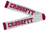 Meião para Crossfit 3/4 Branco com Borda rosa cruzado