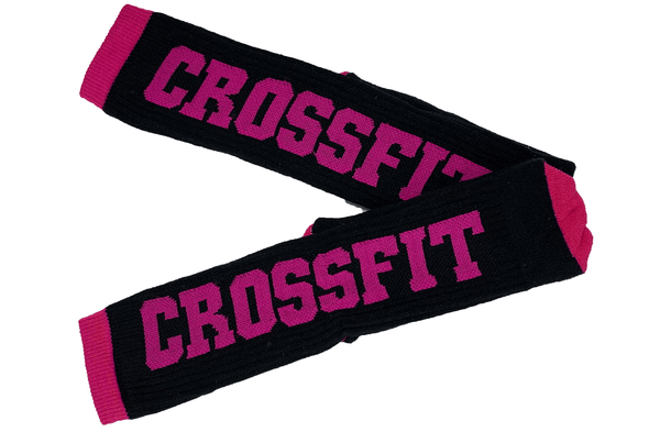Meião para Crossfit 3/4 Preto com Borda Rosa 