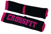 Meião para Crossfit 3/4 Preto com Borda Rosa frente