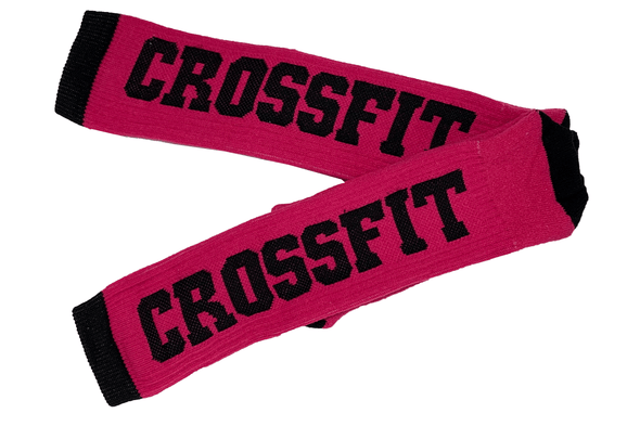 Meião para Crossfit 3/4 Rosa com Borda Preto cruzado