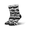 Meia Cano Alto Estampada Camuflado Cinza
