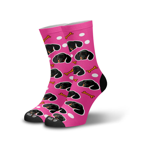 Meia Personalizada Pet Ossinho Rosa Pink
